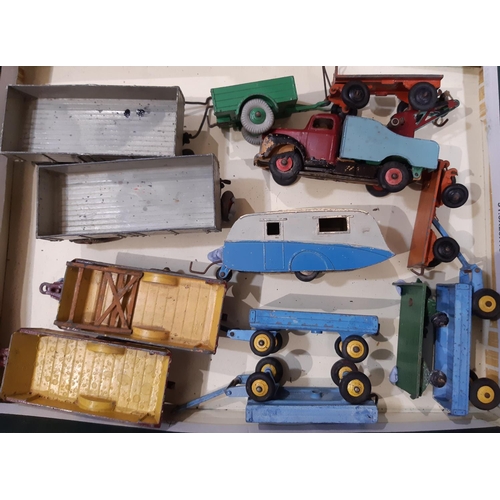 1755 - Large collection of approx 70 unboxed and playworn vintage Dinky vehicles including cars, lorries, c... 