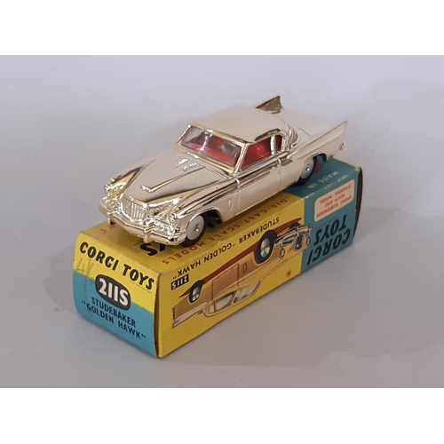 1761 - A boxed Corgi Toys Studebaker 'Golden Hawk' 211S 1960-65 in excellent condition, a boxed 1970's Dink... 