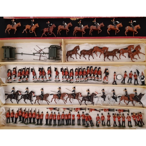 1763 - Britains No 73 large boxed set of hollow cast military figures plus others in addition to the origin... 