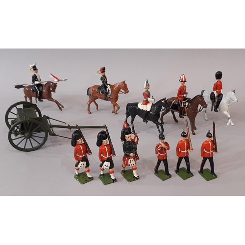 1763 - Britains No 73 large boxed set of hollow cast military figures plus others in addition to the origin... 