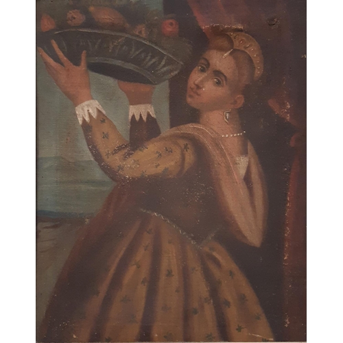 647 - After Tiziano Vecellio, called Titian, (Italian, 1485-1576)  - 'Girl with a Platter of fruit', circa... 