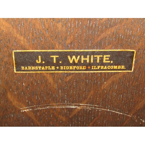 1110 - Two vintage table top  HMV windup gramophones in oak cabinets together with one other (3)