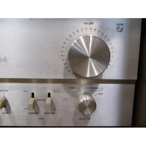 1166 - A collection of vintage electronic ware including a Philips stereo tuner number 186, a Philips casse... 