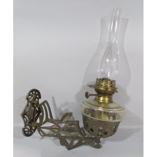 543 - A Victorian cast iron adjustable pendant oil lamp, with an electric conversion and opaque white shad... 