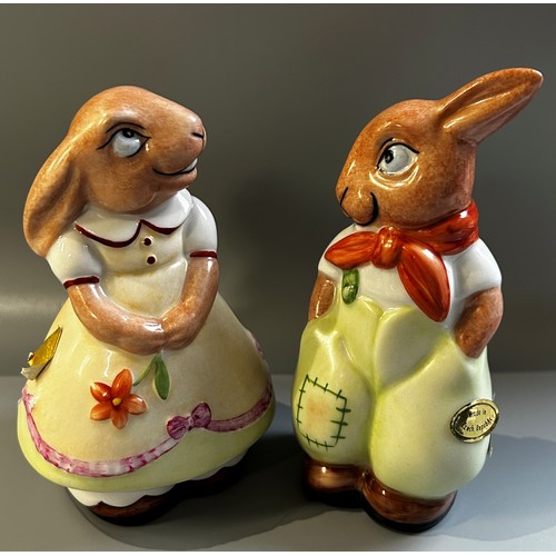 118 - Pair of Royal Dux Bunny figures