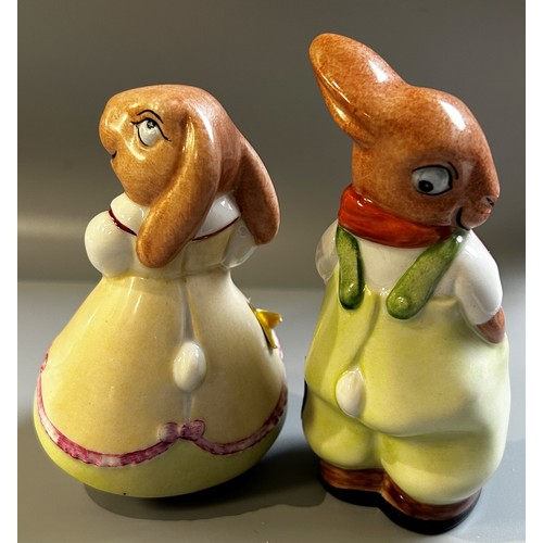 118 - Pair of Royal Dux Bunny figures