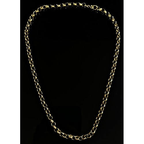 292 - 9ct belcher link chain necklace, 47cm L approx, 15.8g