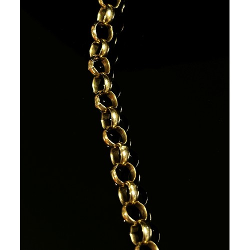 292 - 9ct belcher link chain necklace, 47cm L approx, 15.8g