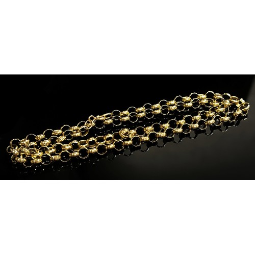 292 - 9ct belcher link chain necklace, 47cm L approx, 15.8g