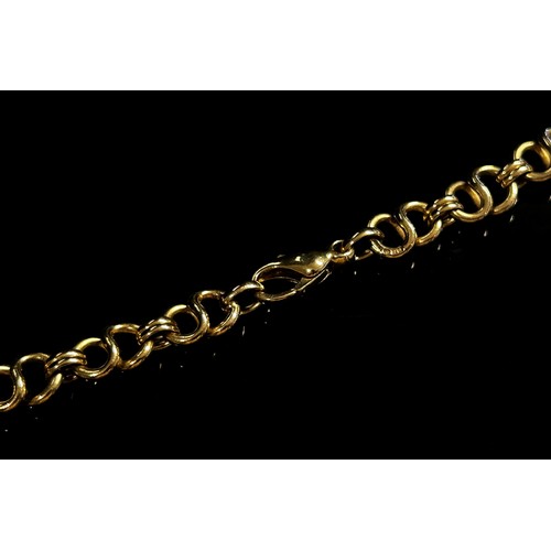 294 - 9ct fancy 'S' link chain necklace, 52cm L approx, 34.8g