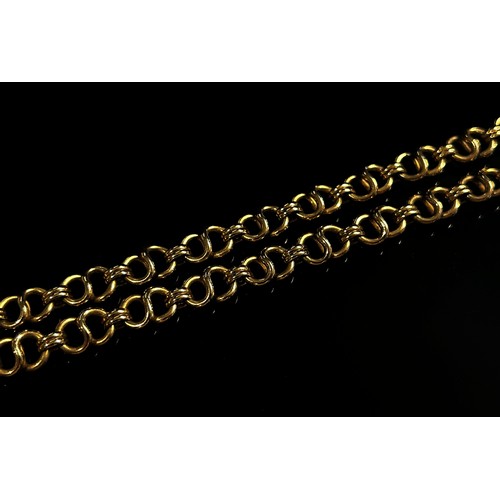 294 - 9ct fancy 'S' link chain necklace, 52cm L approx, 34.8g