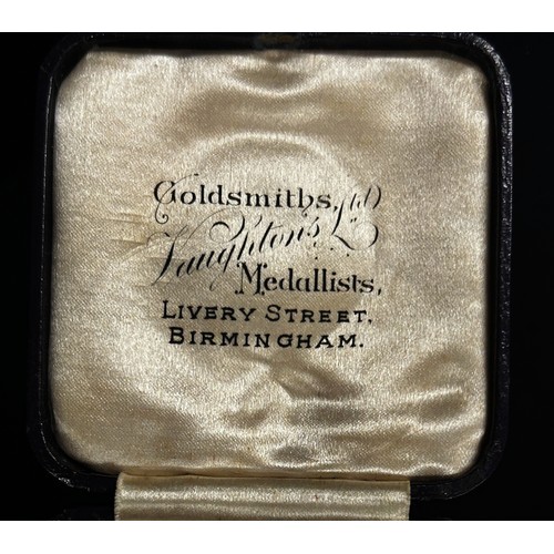 299 - 15ct presentation medallion awarded to J.H. Greenaway, the Life Vice-President of Midland Counties A... 