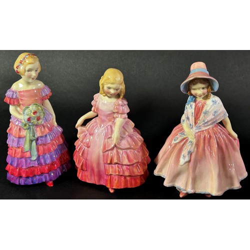 75 - A collection of five Royal Doulton figurines to include Annette, Rose, Lily, The Little Bridesmaid, ... 