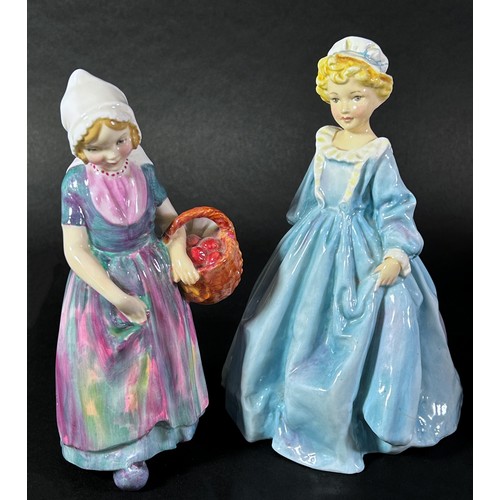 75 - A collection of five Royal Doulton figurines to include Annette, Rose, Lily, The Little Bridesmaid, ... 