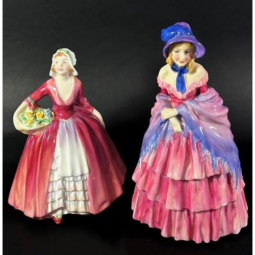 75 - A collection of five Royal Doulton figurines to include Annette, Rose, Lily, The Little Bridesmaid, ... 