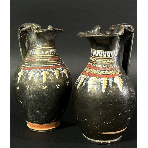 80 - Three Etruscan vases with repeating detail