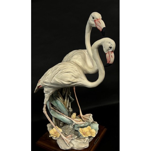 40 - A Beswick Connoisseur model of a Beagle, further Italian figures of Flamingo, Doves, etc