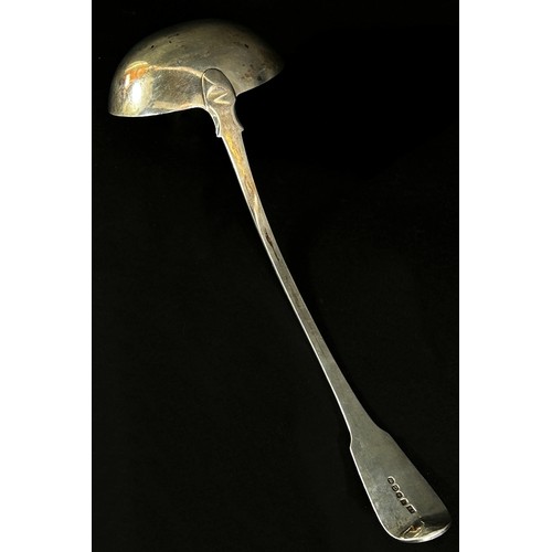 228 - A George III silver ladle, London 1811, maker Thomas Wilkes Barker, 30 cm long, 5.8 ozs approximatel... 