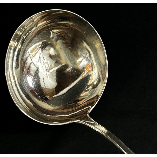 243 - A George III silver ladle, London 1795, maker William Eley, 33 cm long, 5.7 ozs approximately