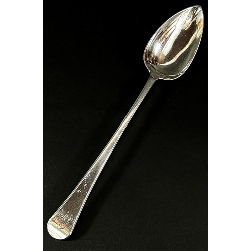 242 - A George III silver basting spoon, London 1805, maker Edward Lees, 30 cm long, 3.4 ozs approximately