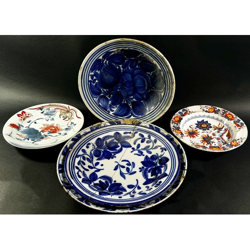 98 - 19th century and later, English, European and Chinese plates together with a large oviform ginger ja... 