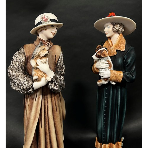 13 - Five Florence figurines after Giuseppe Armani, female figures in period dresses