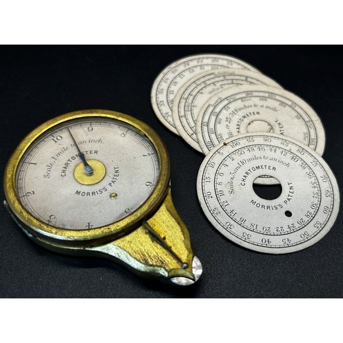 398 - A Short & Mason compensated pocket altitude meter, together with a Morris's Patent Chartometer with ... 