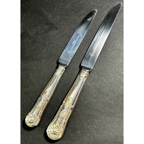 266A - A canteen of Slack & Barlow cutlery, silver plated King’s pattern, complete for eight settings inclu... 