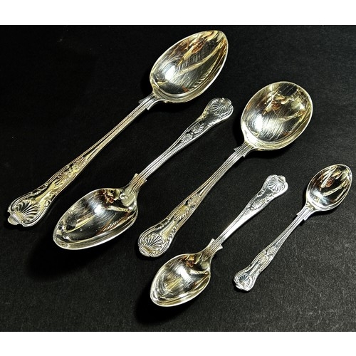 266A - A canteen of Slack & Barlow cutlery, silver plated King’s pattern, complete for eight settings inclu... 