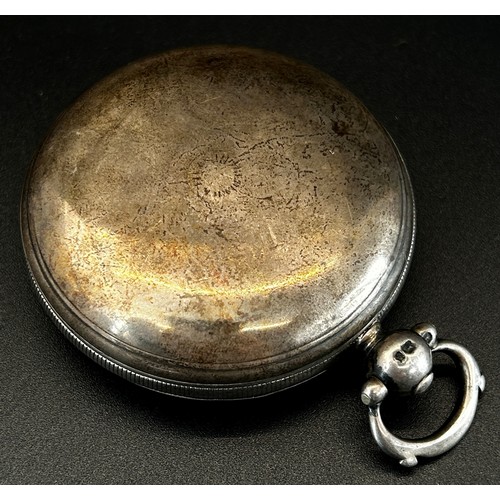 425 - A Victorian silver cased fob / pocket watch, the case made in London, 1846 by Josiah Barnett & Willi... 