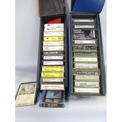 461 - An 8-track car stereo cassette player, a collection of 1970’s 8 track cassettes, featuring Pink Floy... 