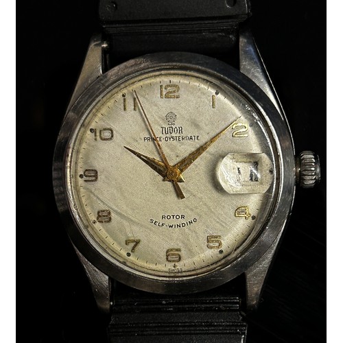 430 - Tudor: A Prince Oysterdate rotor self-winding wristwatch with roulette date wheel aperture and 34 mm... 