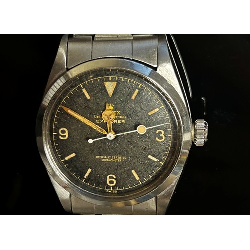 435 - Royal Air Force Provenance / Interest. Rolex, a gentleman’s Oyster Perpetual Explorer wristwatch, re... 