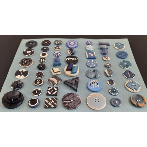 764 - A large collection of 20th century Art Deco style buttons in plastic and casein, all individual exam... 