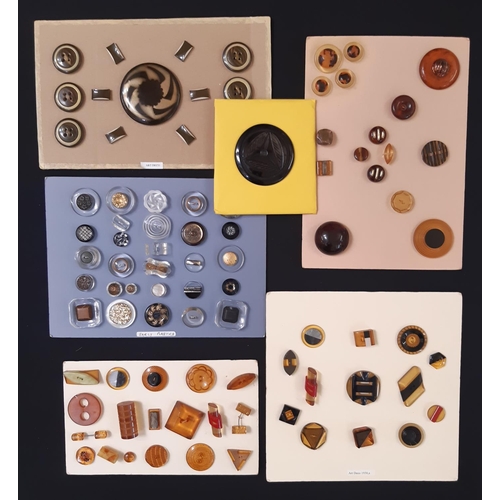 771 - A collection of early to mid-20th century decorative buttons of celluloid and early plastic composit... 