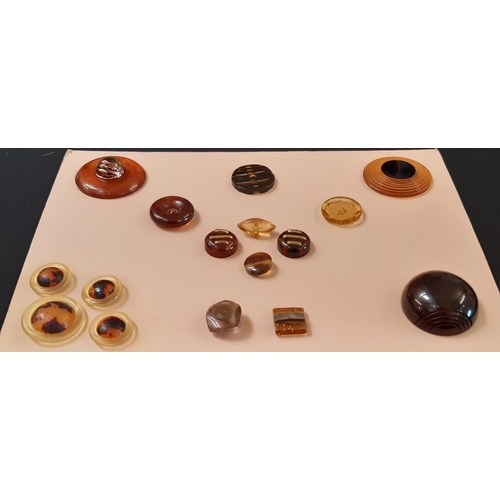 771 - A collection of early to mid-20th century decorative buttons of celluloid and early plastic composit... 