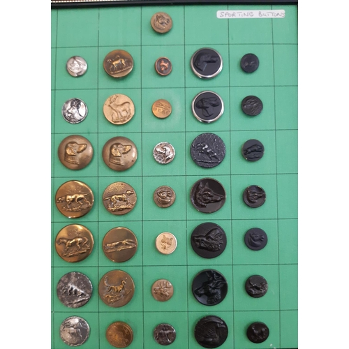 774 - A large collection of good quality decorative and pictorial metal buttons including buttons with a h... 