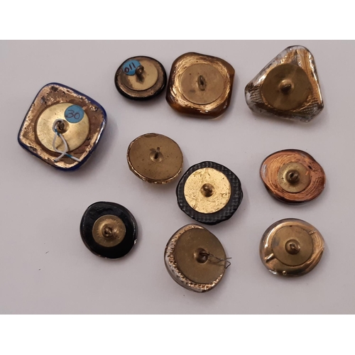 778 - A collection of 1940-50's handmade glass buttons, most in the style of Bimini incorporating distinct... 