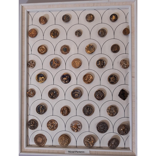 780 - A collection of mixed buttons including 19th century metal buttons, cut steel, small metal pictorial... 