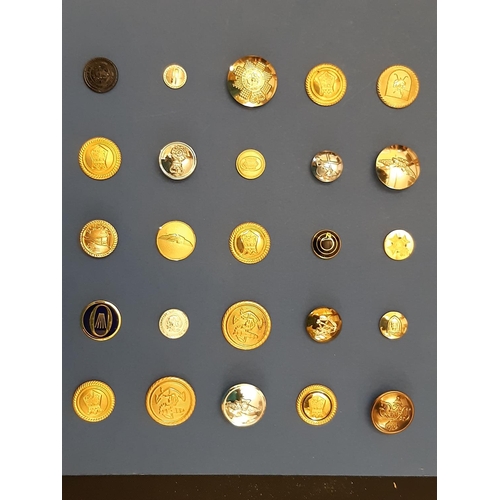 788 - An interesting group of themed decorative buttons including mounted examples depicting female heads,... 