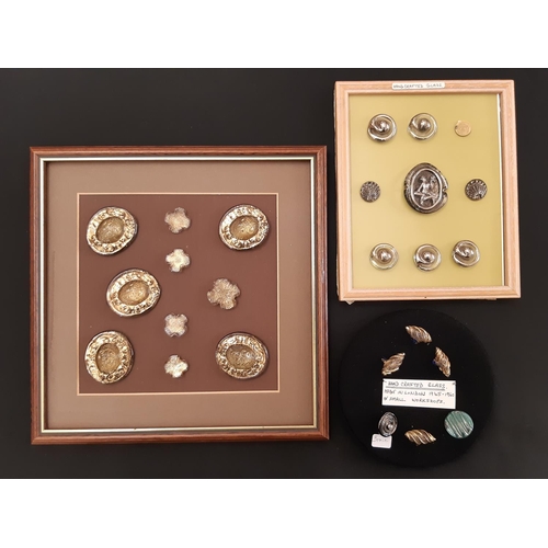 791 - A collection of mid-20th century British glass buttons including a round button by Bimini with the f... 