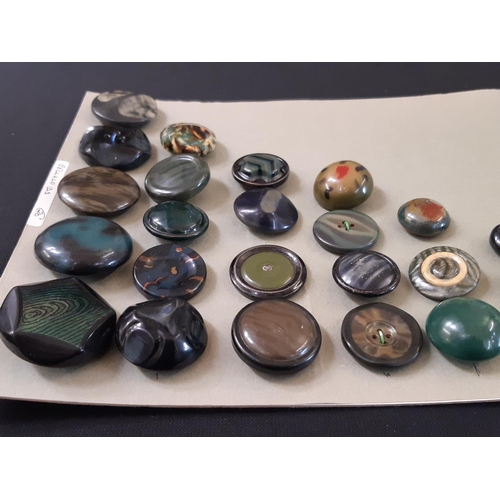 798 - A collection of early to mid-20th century decorative buttons of celluloid or mixed celluloid  compos... 