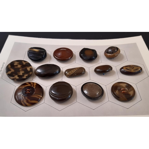 798 - A collection of early to mid-20th century decorative buttons of celluloid or mixed celluloid  compos... 