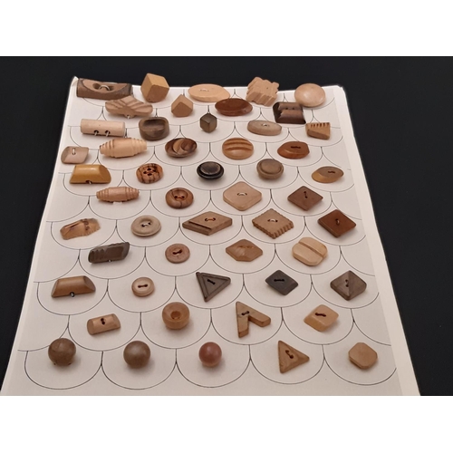 799 - Large collection of 20th century buttons of wood, horn and Corozo nut/ vegetable ivory including nat... 