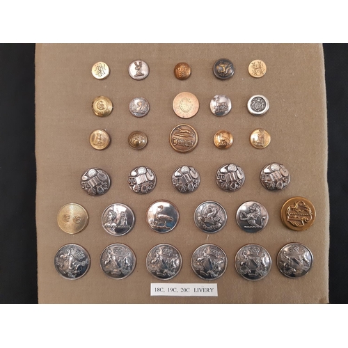 800 - A collection of mixed decorative buttons including 19th century Austrian livery buttons depicting a ... 