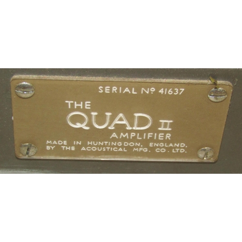 1069 - Vintage Quad hi-fi equipment comprising Quad electrostatic  speaker, Quad II amplifier, Quad 22 cont... 