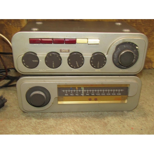 1069 - Vintage Quad hi-fi equipment comprising Quad electrostatic  speaker, Quad II amplifier, Quad 22 cont... 