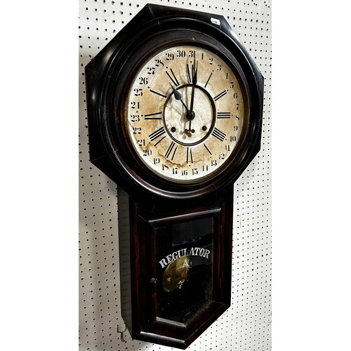 443A - Six various wall clocks, to include Regulators, etc