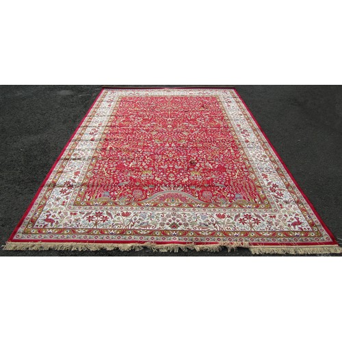 1526 - A Kashmir carpet with tree of life pattern, 330cm x 240cm