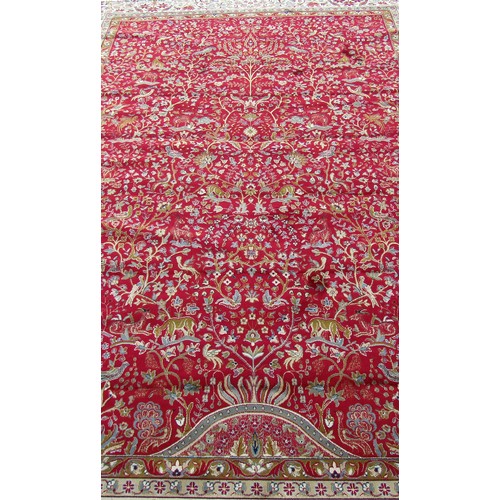 1526 - A Kashmir carpet with tree of life pattern, 330cm x 240cm